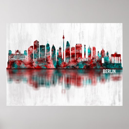 Poster Berlin Allemagne Skyline (Devant)