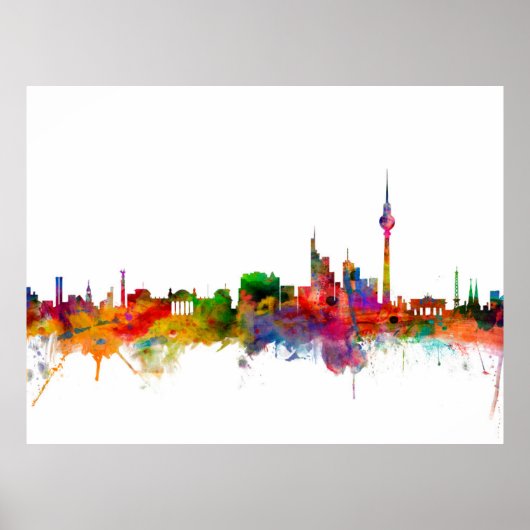 Poster Berlin Allemagne Skyline (Devant)