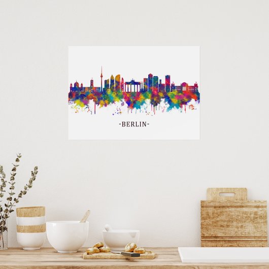 Poster Berlin Allemagne Skyline (Cuisine)