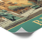 Poster Berlin Allemagne Vintage célèbre Travel Place (Coin)