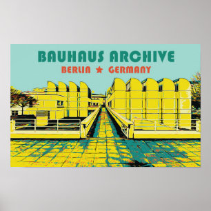 Poster Berlin, Bahaus Archive, Allemagne Carte postale
