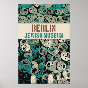 Poster Berlin Jewish Museum illustration Allemagne Carte