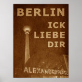 Poster BERLIN LIEBE - orange (Devant)