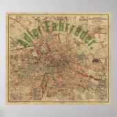 Poster Berlin Pocket Map c.1897 – Kiessling’s Plan (Devant)
