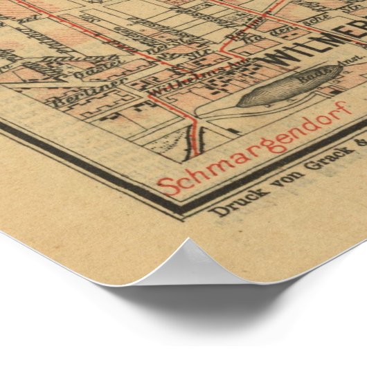 Poster Berlin Pocket Map c.1897 – Kiessling’s Plan (Coin)