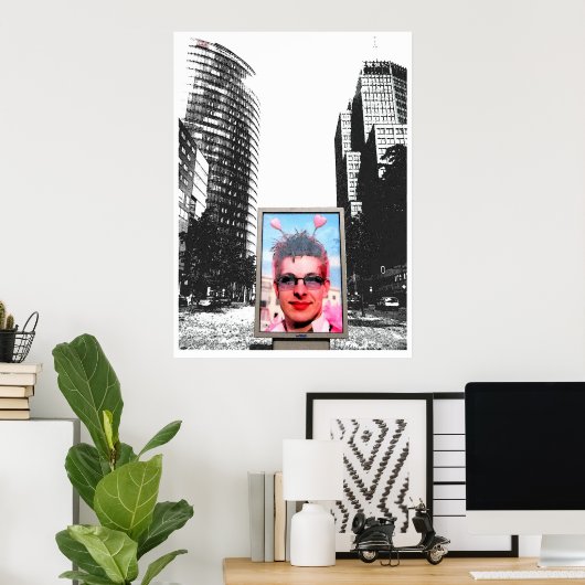 Poster Berlin rose (Bureau à domicile)