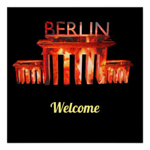 Poster Berlin Vie nocturne personnalisées Wall Decal