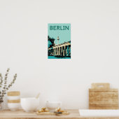 Poster Berlin vue avec Fernsehturm illustration Allemagne (Cuisine)