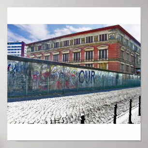 POSTER BERLINER MAUER GRAFFITI INDIANO