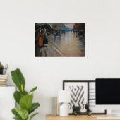 Poster Berliner Straße im Regen (Bureau à domicile)