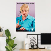 Poster Berm-Tech Où vous entendez l'anneau. (Bureau à domicile)