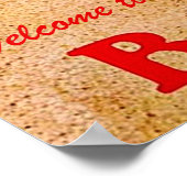 Poster Bermudes, couple heureux en moto (Coin)