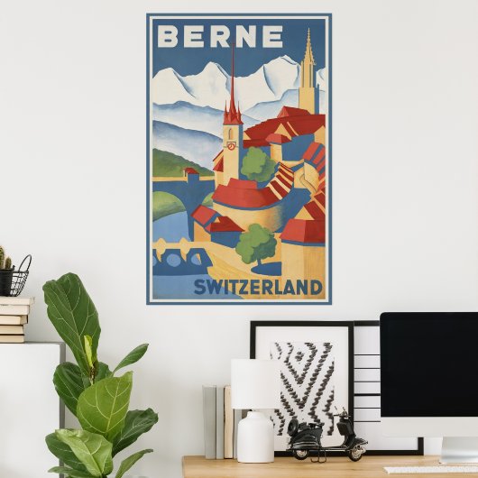 Poster Berne Suisse (Bureau à domicile)