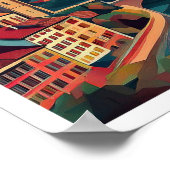 Poster Berne Suisse artistique coloré (Coin)