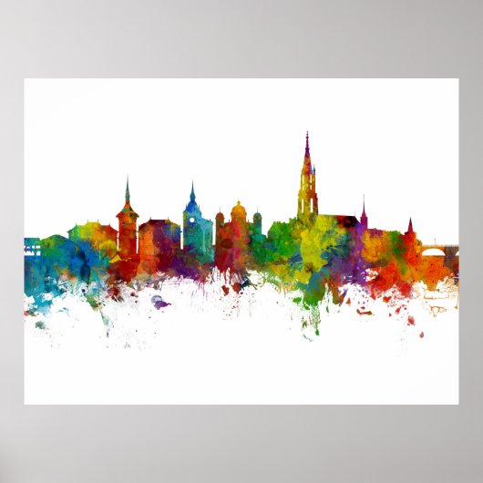 Poster Berne Suisse Skyline (Devant)