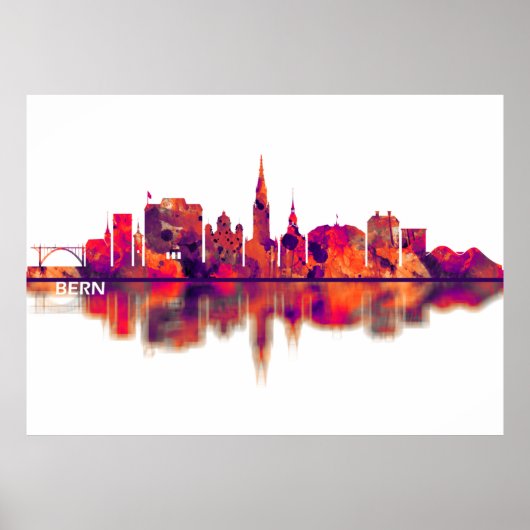 Poster Berne Suisse Skyline (Devant)