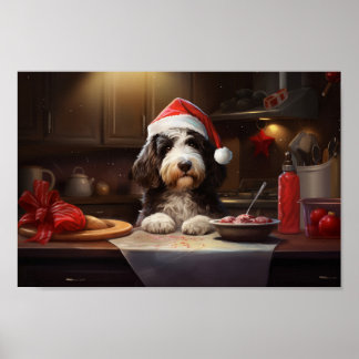 Poster Bernedoodle Christmas Cookies Festive Holiday