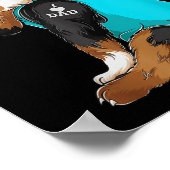Poster Bernedoodle I Love Papa Tattoo Apparel, Chien Papa (Coin)