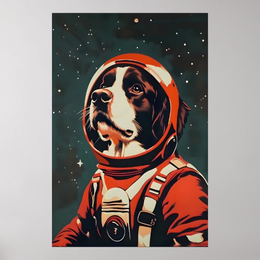 Poster Bernese Mountain Dog Astronaut Poster, Bernese (Devant)