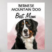 Poster Bernese Mountain Dog Best Mom (Devant)