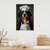 Poster Bernese Mountain Dog In Chefs Hat Poster, Pet (Cuisine)