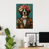Poster Bernese Mountain Dog In Suit Poster, Bernese (Bureau à domicile)