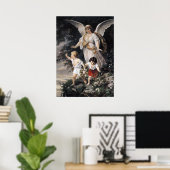 Poster Bernhard Plockhorst - L'Ange Gardien (Bureau à domicile)