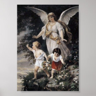 Poster Bernhard Plockhorst - The Guardian Angel Print  