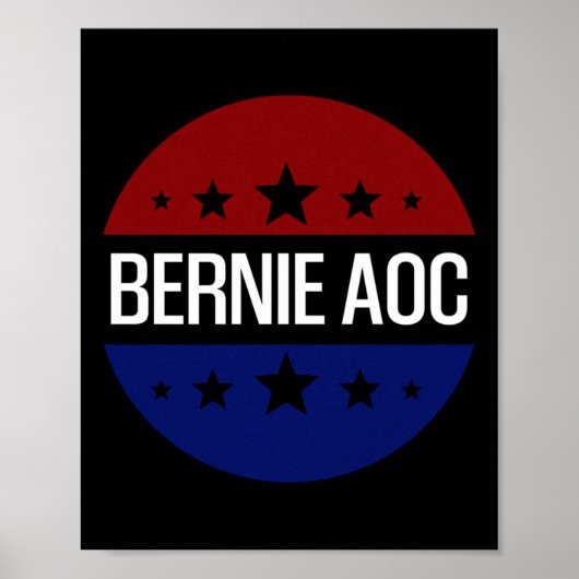 Poster Bernie Aoc 2028 Bernie Sanders Alexandria Cortez P (Devant)