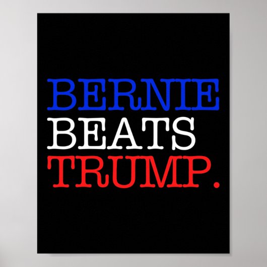 Poster Bernie Bats Trump Point Final Sanders (Devant)