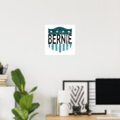 Poster BERNIE étoiles et rayures (Bureau à domicile)