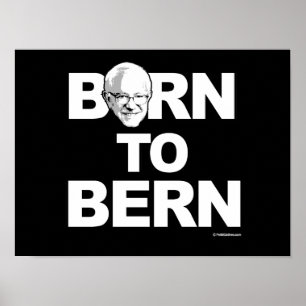 Poster Bernie Sanders - Né à Berne - - Humour politique