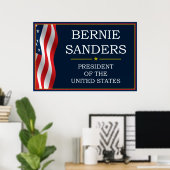 Poster Bernie Sanders Président V3 (Bureau à domicile)