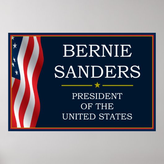 Poster Bernie Sanders Président V3 (Devant)