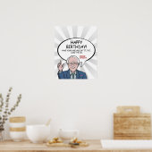 Poster Bernie Sanders Salutation - Joyeux anniversaire -. (Cuisine)