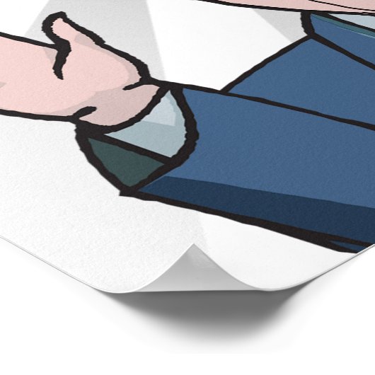 Poster Bernie Sanders Salutation - Joyeux anniversaire -. (Coin)