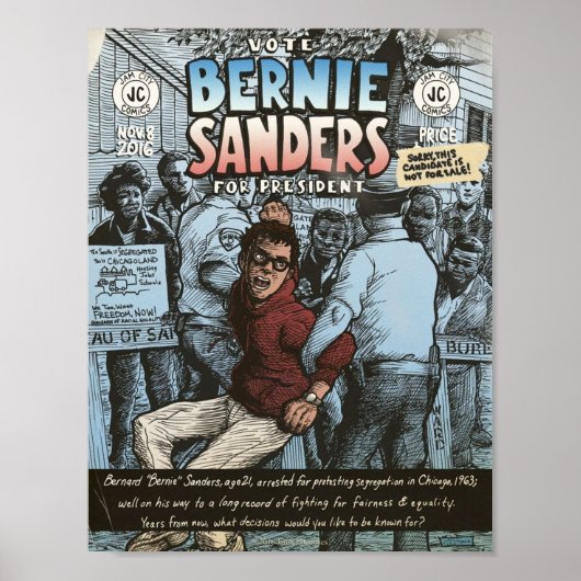 Poster Bernie Sanders vers 1963 (Devant)