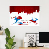 Poster Berniecrats - DNC en fuite ! (Bureau à domicile)