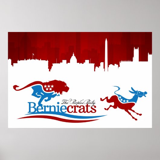 Poster Berniecrats - DNC en fuite ! (Devant)
