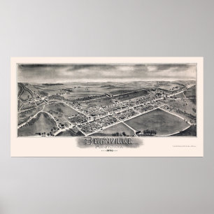 Poster Bernville, PA Carte panoramique - 1898