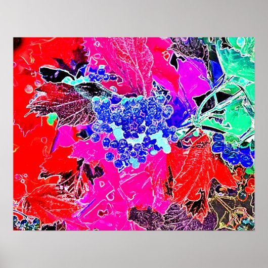 POSTER BERRIES ET FEUILLES (Devant)