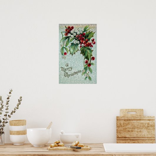 Poster Berries Holly et Mistletoe (Cuisine)
