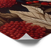 Poster Berries rouges de l'ours Brown William Morris Insp (Coin)
