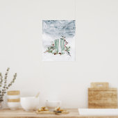 Poster Berry d'hiver, oiseaux et neige (Cuisine)