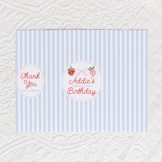 Poster Berry First Birthday Chip Bag Wrapper imprimable