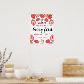 Poster Berry First Strawberry 1er fête d'anniversaire Bie (Cuisine)
