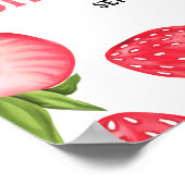 Poster Berry First Strawberry 1er fête d'anniversaire Bie (Coin)