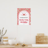 Poster Berry fraise 1er anniversaire 16x20 Bienvenue (Cuisine)