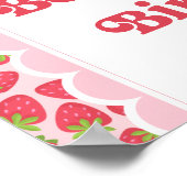 Poster Berry fraise 1er anniversaire 16x20 Bienvenue (Coin)