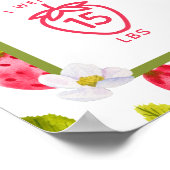 Poster Berry fraise 1er anniversaire Jalons (Coin)
